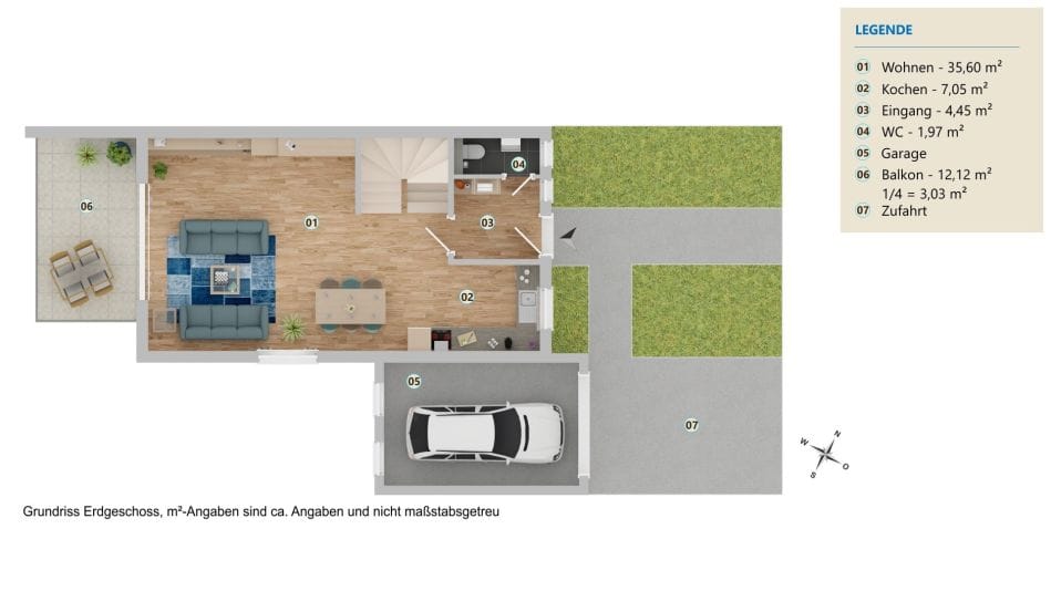 Immobilie in Neuburg am Inn - Moderne Neubau Doppelhaushälfte in Neukirchen a. Inn - Bild 3