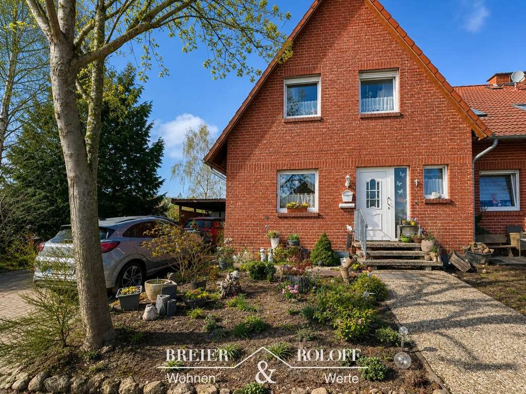 Immobilie in Steyerberg - Gepflegtes Reihenendhaus mit Vollkeller, Garten und Carport in Steyerberg - Bild 0