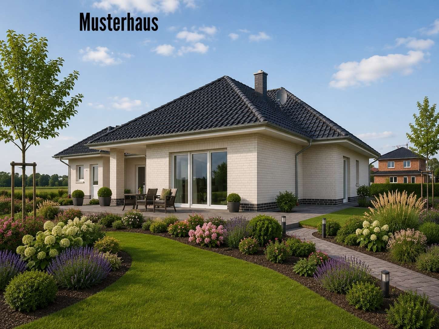 Immobilie in Dörpen - Großzügiger & moderner Neubau-Winkelwalmdachbungalow EH55! - Bild 3