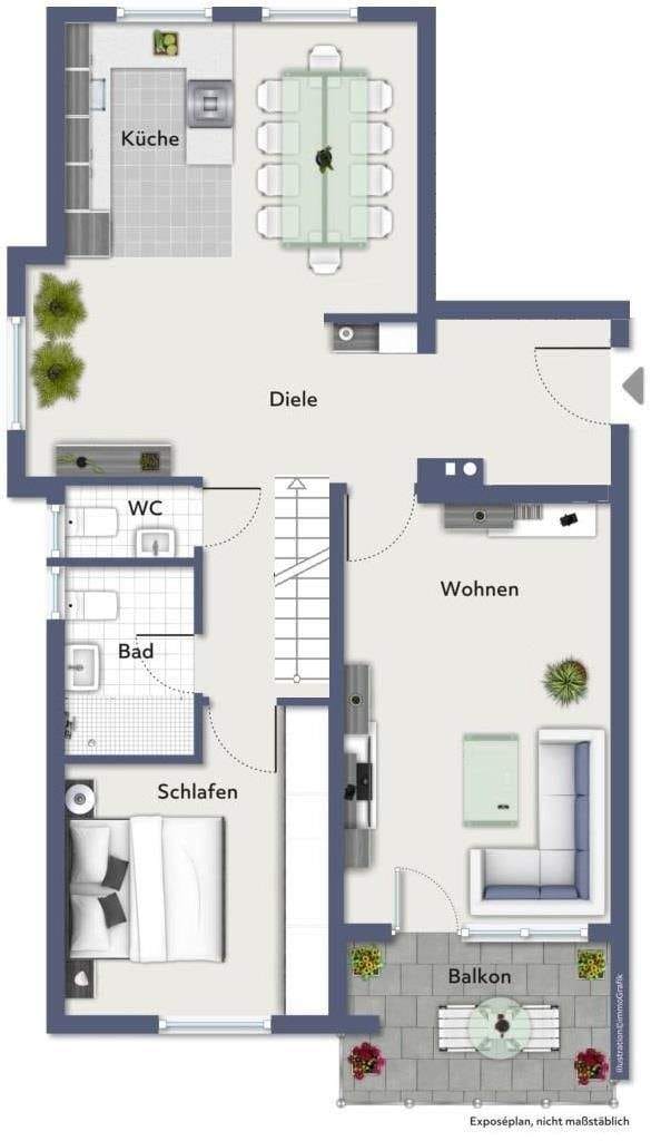 Immobilie in Salach - Neuwertige 3,5 Zimmer-Traum-Maisonettewohnung mit Dachterrasse! - Bild 1