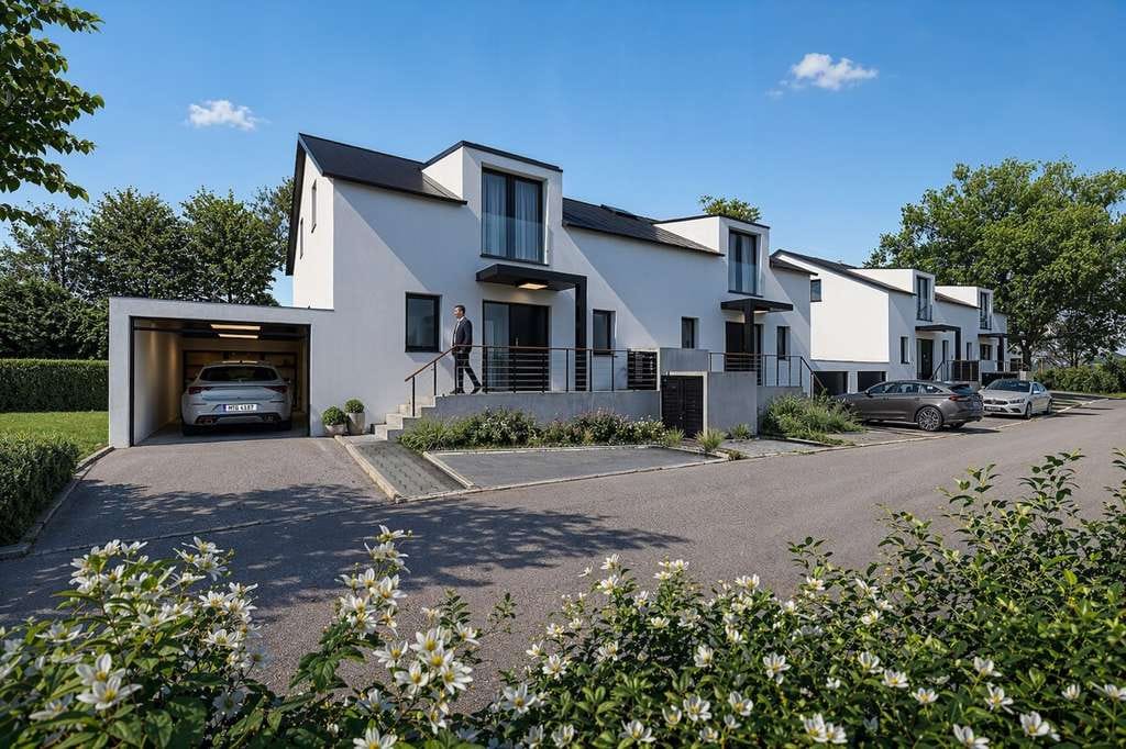 Immobilie in Altusried - Neubau-Doppelhaushälfte in KfW-55-Bauweise in ruhiger Lage in Kimratshofen im Oberallgäu! - Bild 1