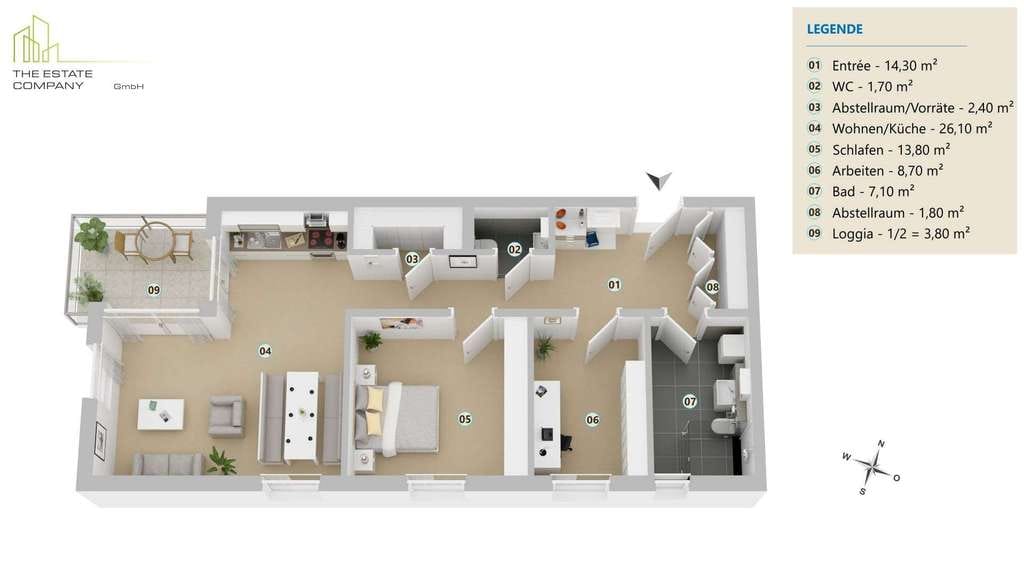 Immobilie in Dorstadt - Viel Raum zum Leben – 3-Zimmer-Eigentumswohnung im Neubau mit Loggia - Bild 0
