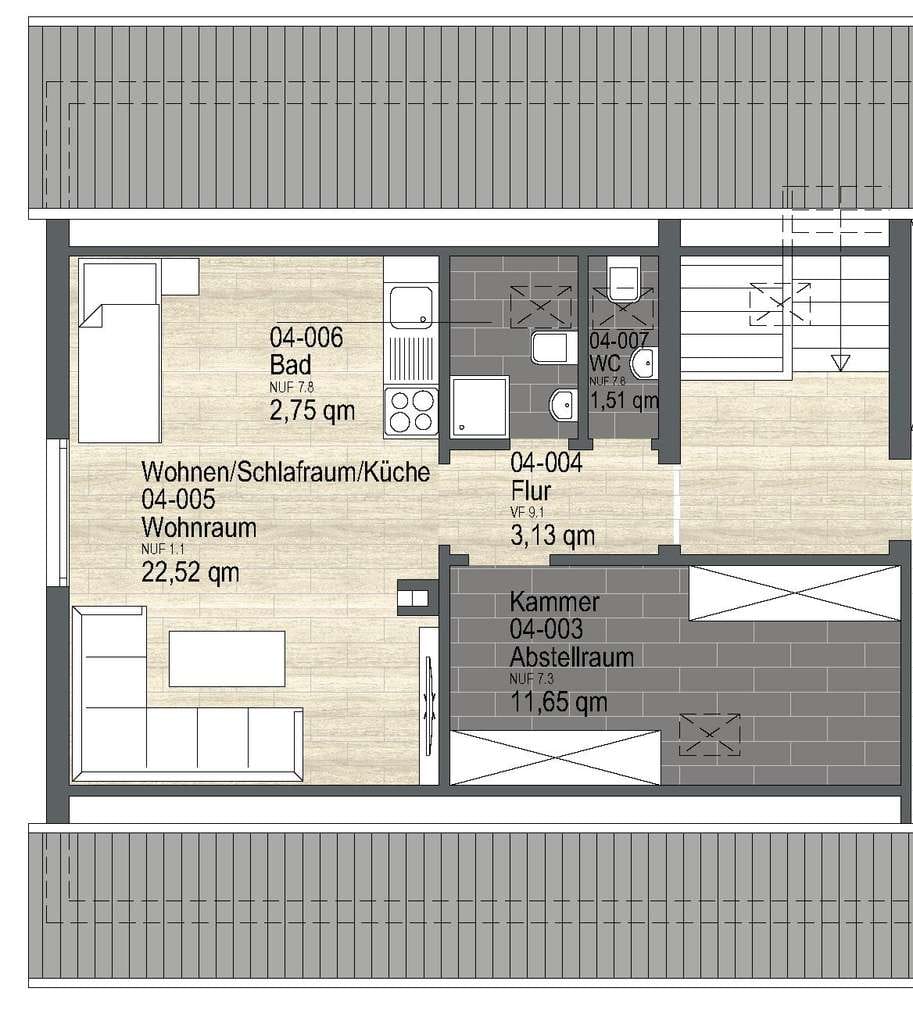 Immobilie in Backnang - 2-Zimmer-Wohnung mit Tageslichtbad, Einbauküche in sehr guter Lage! - Bild 1