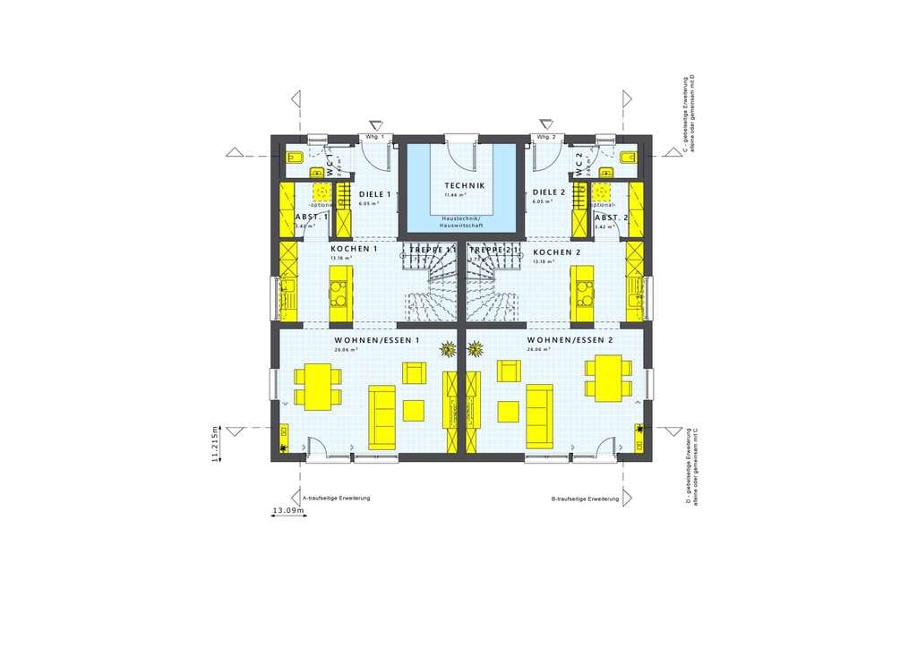 Immobilie in Engelstadt - LivingHaus - Dein individuell geplantes Doppelhaus in Engelstadt für modernes Familienleben - Bild 2