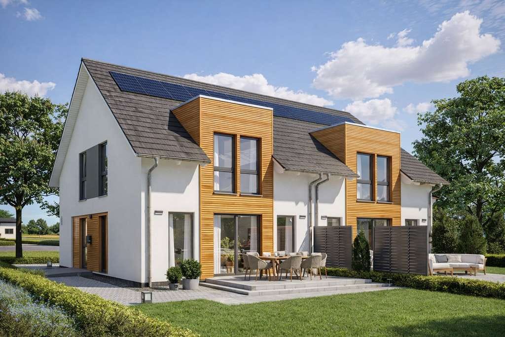 Immobilie in Uehlfeld - Gemeinsam wohnen, individuell leben - stilvolles Doppelhaus zum Wohlfühlen - Bild 1