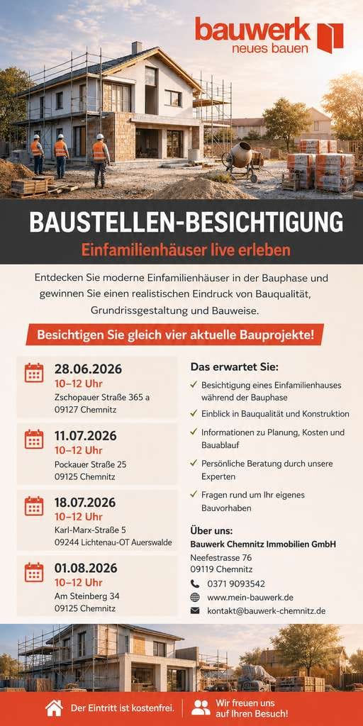 Immobilie in Niederwiesa - Achtung! Baustellenbesichtigung in Altchemnitz am 11. Juli, 10:00-12:00 Uhr - Bild 0