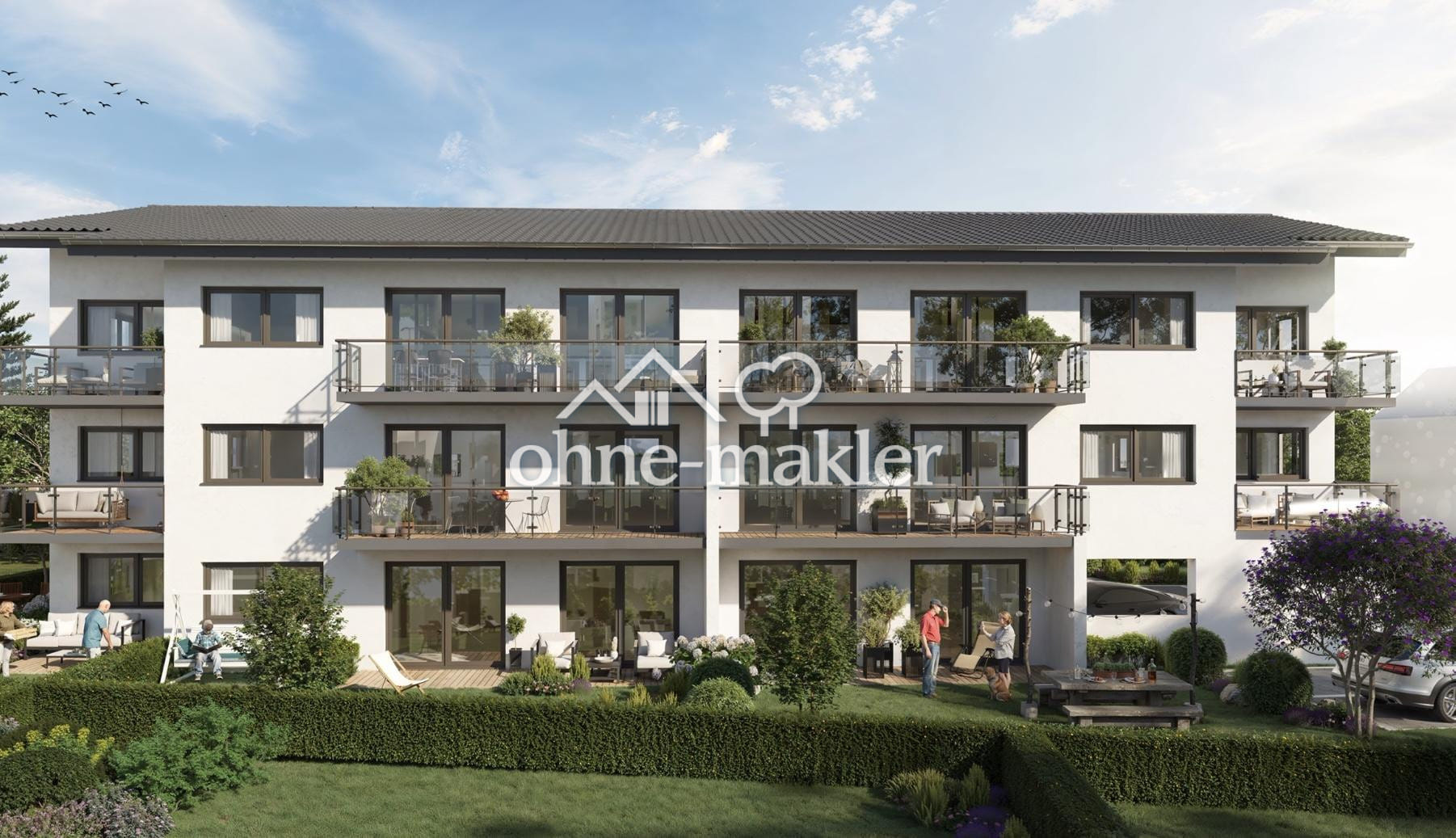 Immobilie in Hengersberg - Neubau MFH - 10% Abschreibung KFW 40QNG in zentraler Lage Hengersberg - nur noch 1 ETW Vefügbar ! - Bild 2