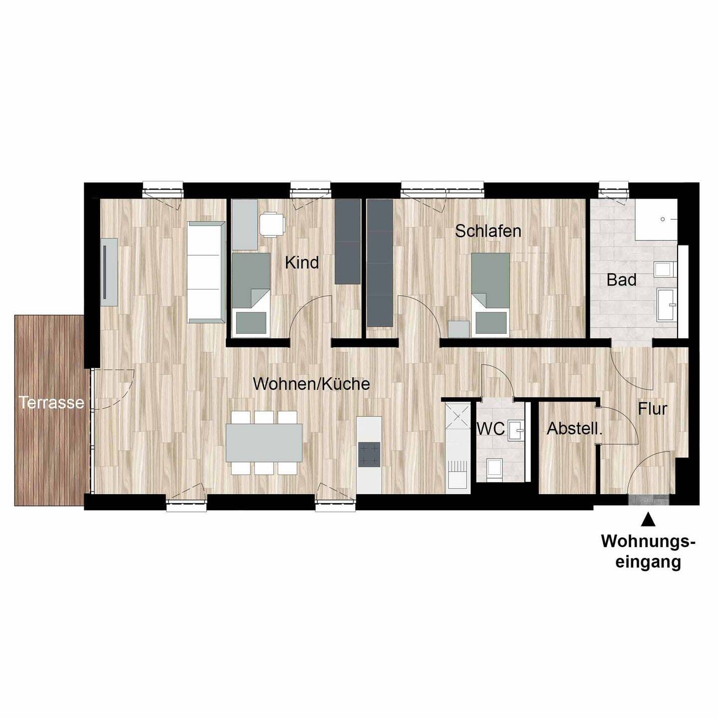 Immobilie in Ronshausen - 3-Zimmer-Wohnung im Grünen - Bild 3