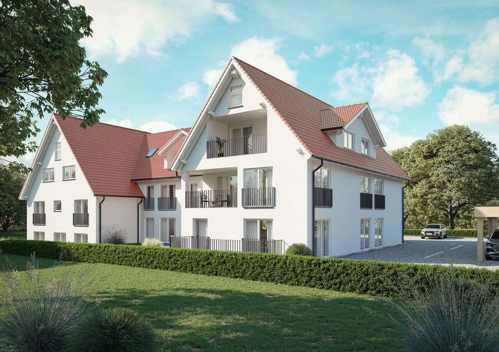Immobilie in Wittnau - Dachgeschosswohnung mit 4,5 - Zimmern und Loggia - Hohe Decken mit wunderschöner Aussicht - Bild 1