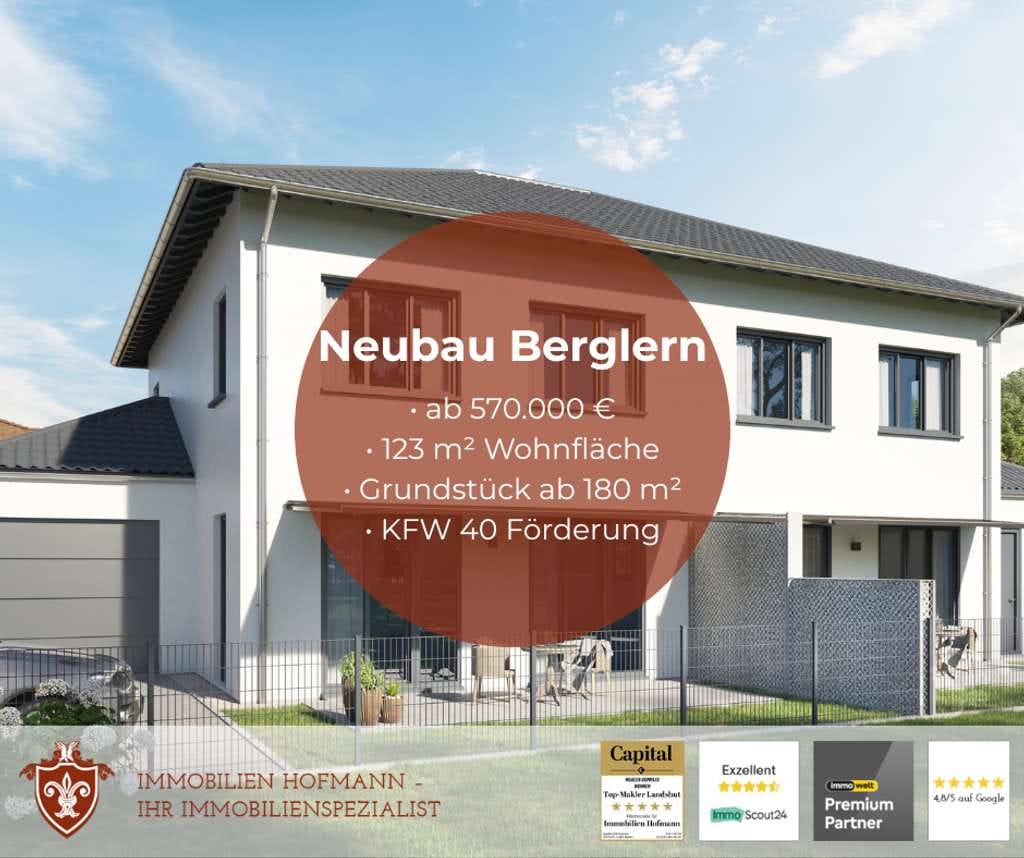 Immobilie in Berglern - Moderne Neubau-Doppelhaushälfte in Berglern – Wohnen im Grünen nähe München !! - Bild 0