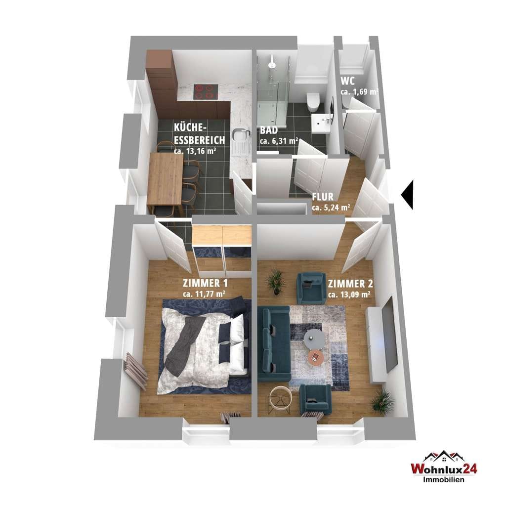Immobilie in Lauchheim - Provisionsfrei+++Modernisierte 2-Zimmer-Wohnung in Lauchheim+++ - Bild 0