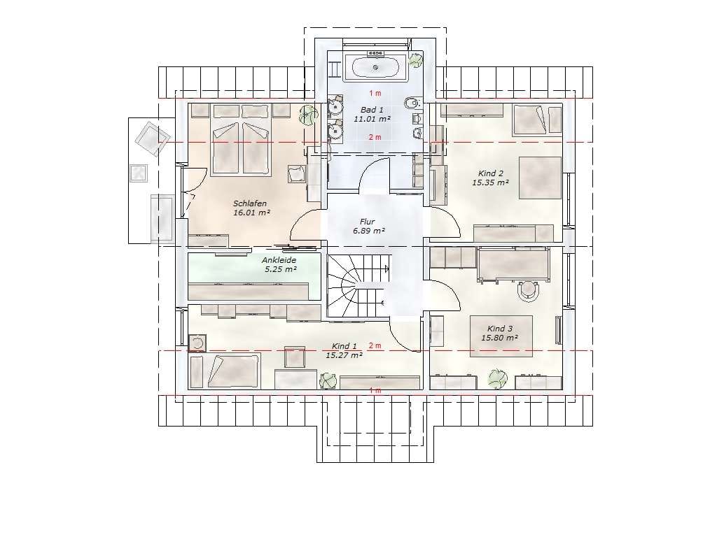 Immobilie in Krostitz - Exklusive Villa: 3 Kinderzimmer, Büro-/Gäste-Zimmer, 2 Bäder, also 6 Zimmer - Grdst. KROSTITZ enth. - Bild 3