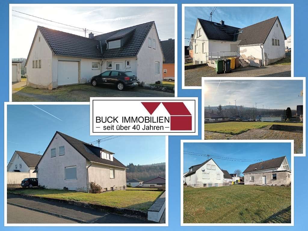 Immobilie in Steinebach an der Wied - Einfamilienwohnhaus mit 3 Garagen in ruhiger Aussichtslage von 57629 Wied - Bild 0