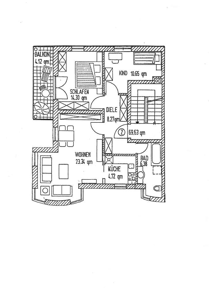Immobilie in Mainburg - 3-Zimmerwohnung im 1. Stock mit Balkon und Stellplatz im  Zentrum von Mainburg! - Bild 1