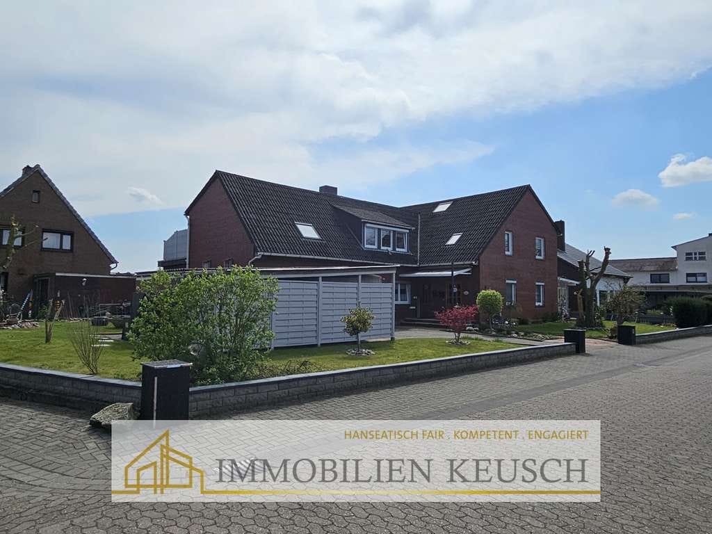 Immobilie in Langwedel - 1-2 Fam.-Haus mit viel Platz über drei Etagen, Sonnenterrasse & Balkon, div. Garagen & Werkstatt - Bild 0