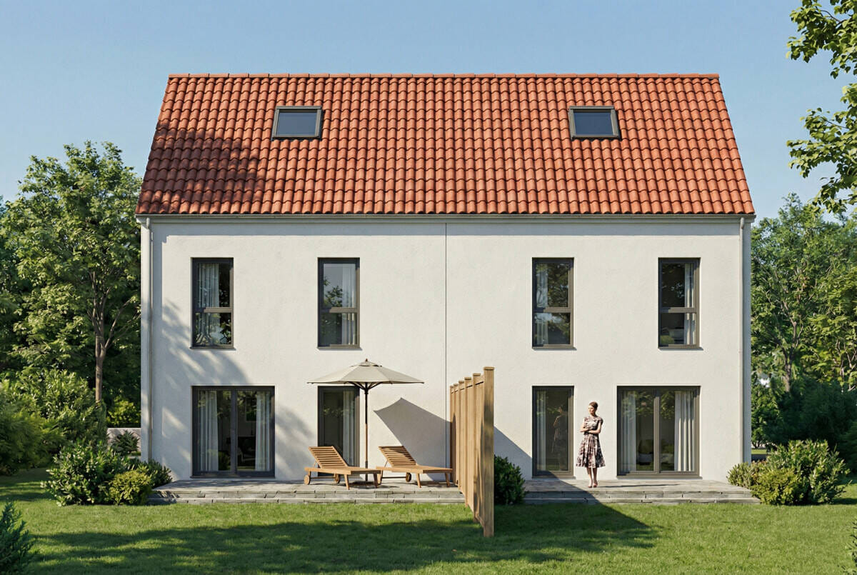 Immobilie in Winkelhaid - Neubau Doppelhaushälfte(Effizienzhaus40) mit vielen Gestaltungsmöglichkeiten in Winkelhaid - Lage am Waldrand - Bild 1