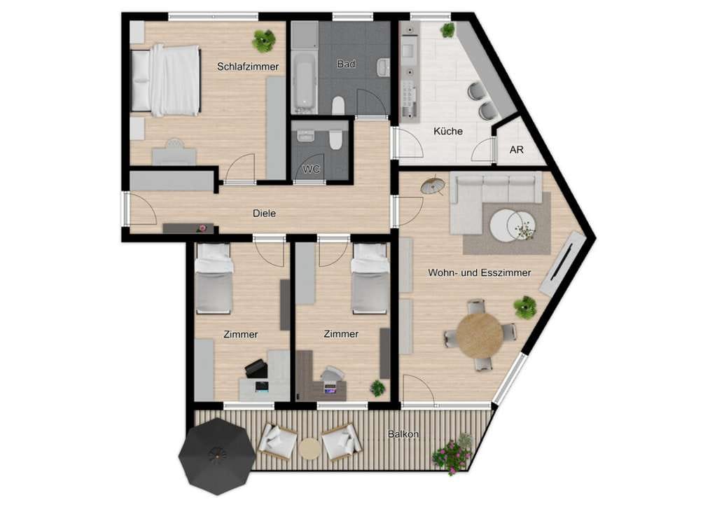 Immobilie in Haan - 4-Zimmer Wohnung in Haan-inkl. zwei Tiefgaragenstellplätze - Bild 5