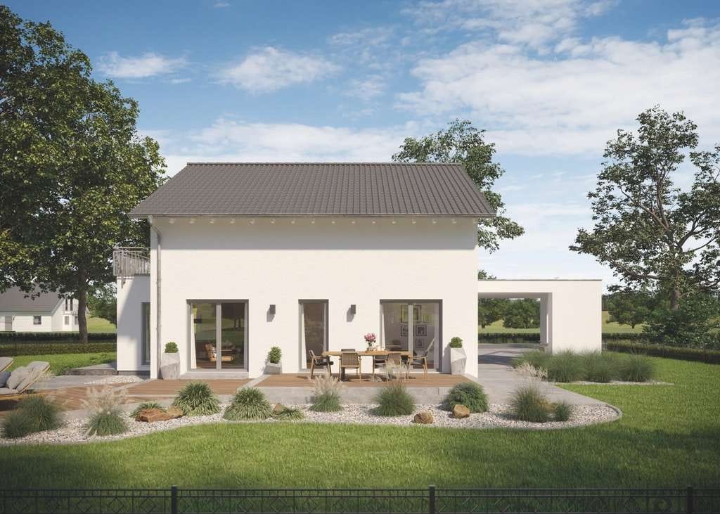 Immobilie in Berschweiler bei Baumholder - Das FamilyStyle 16.01 S von massa Haus - 1 Haus mit Platz für 2 Familien!! - Bild 1