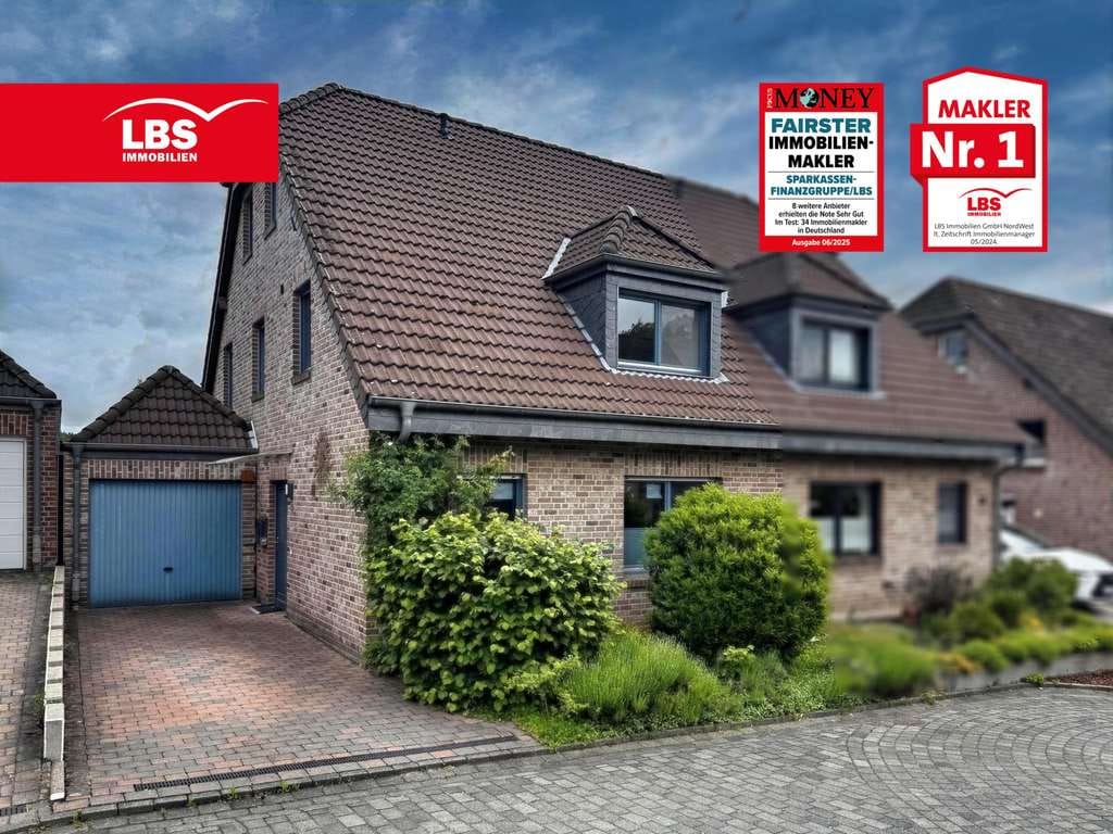 Immobilie in Rheurdt - Charmante Doppelhaushälfte mit Garage & Garten in ruhiger Lage - Bild 0