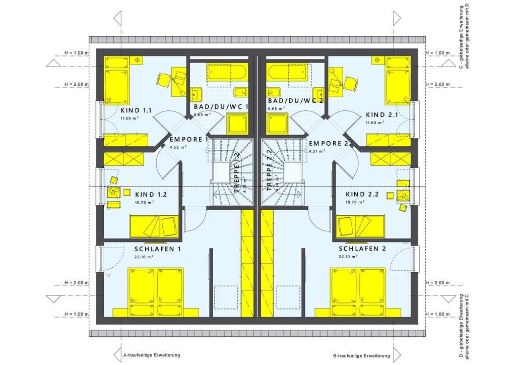 Immobilie in Engelstadt - LivingHaus - Dein individuell geplantes Doppelhaus in Engelstadt für modernes Familienleben - Bild 3
