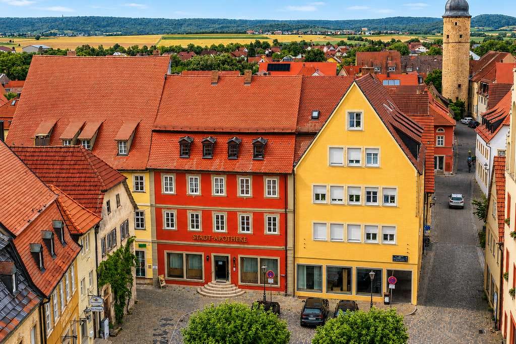 Immobilie in Gerolzhofen - HISTORISCHES WOHN- UND GESCHÄFTSHAUS MIT EHEMALIGER STADTAPOTHEKE AM MARKTPLATZ ZU VERKAUFEN - Bild 0