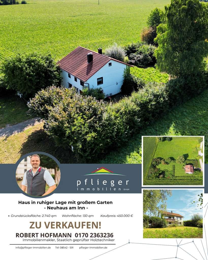 Immobilie in Neuhaus am Inn - Haus in ruhiger Lage mit großem Garten - Bild 0