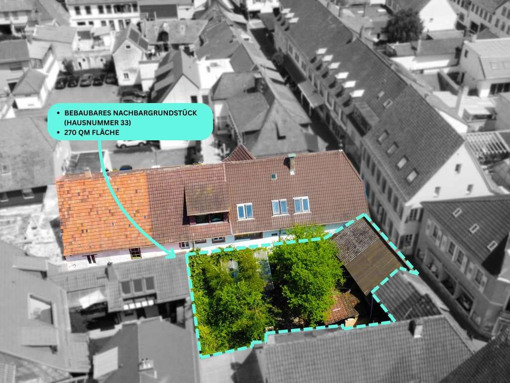 Immobilie in Bad Bergzabern - Historisches Wohn-/Geschäftshaus mit Baureserve in Bestlage von Bad Bergzabern - Bild 1