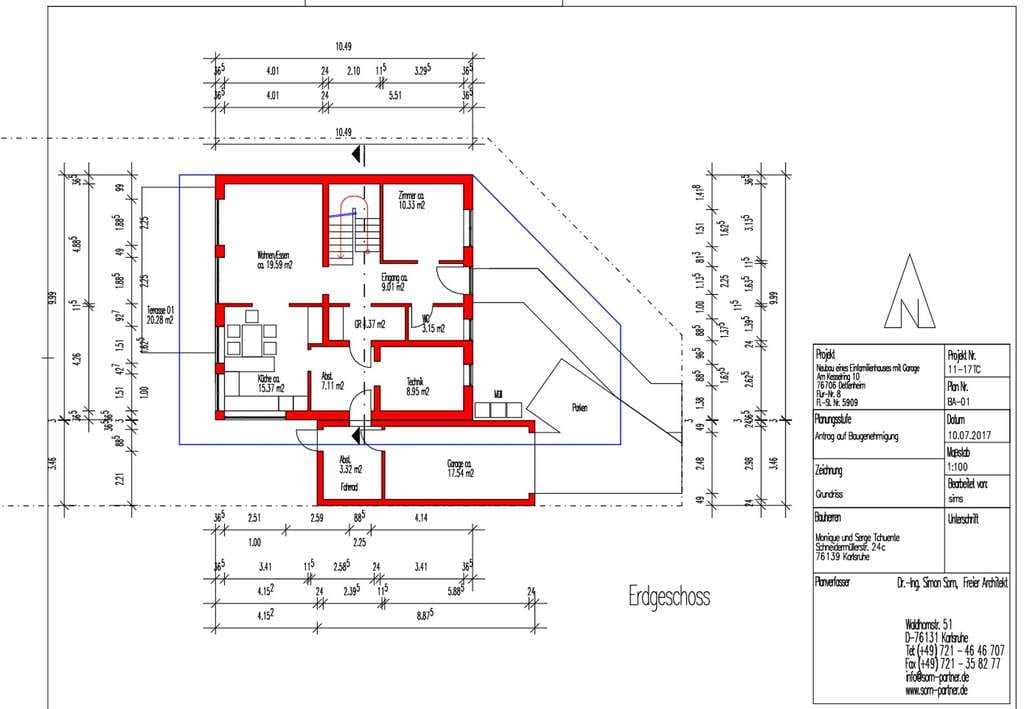 Immobilie in Dettenheim - Gepflegtes Haus mit 208 qm, 6 Zimmern und Parkett in Karlsruhe - Bild 0