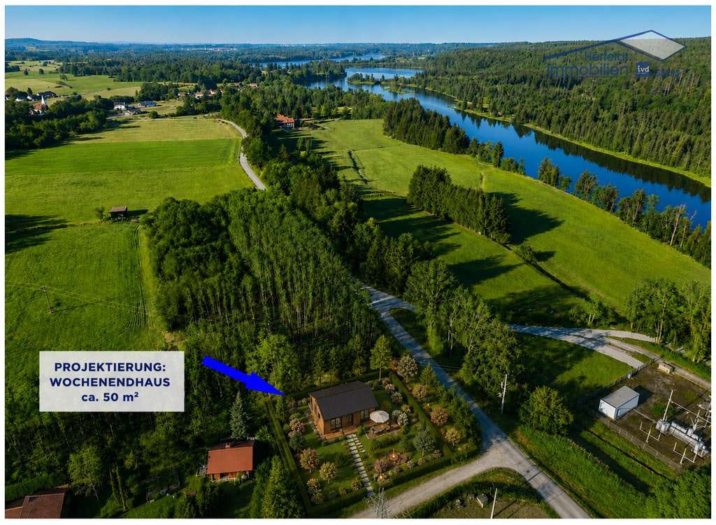 Immobilie in Fuchstal - Idyllisches Freizeitgrundstück mit projektiertem Haus in Lechnähe mit 50 m2 - Wochenendhaus - Bild 2