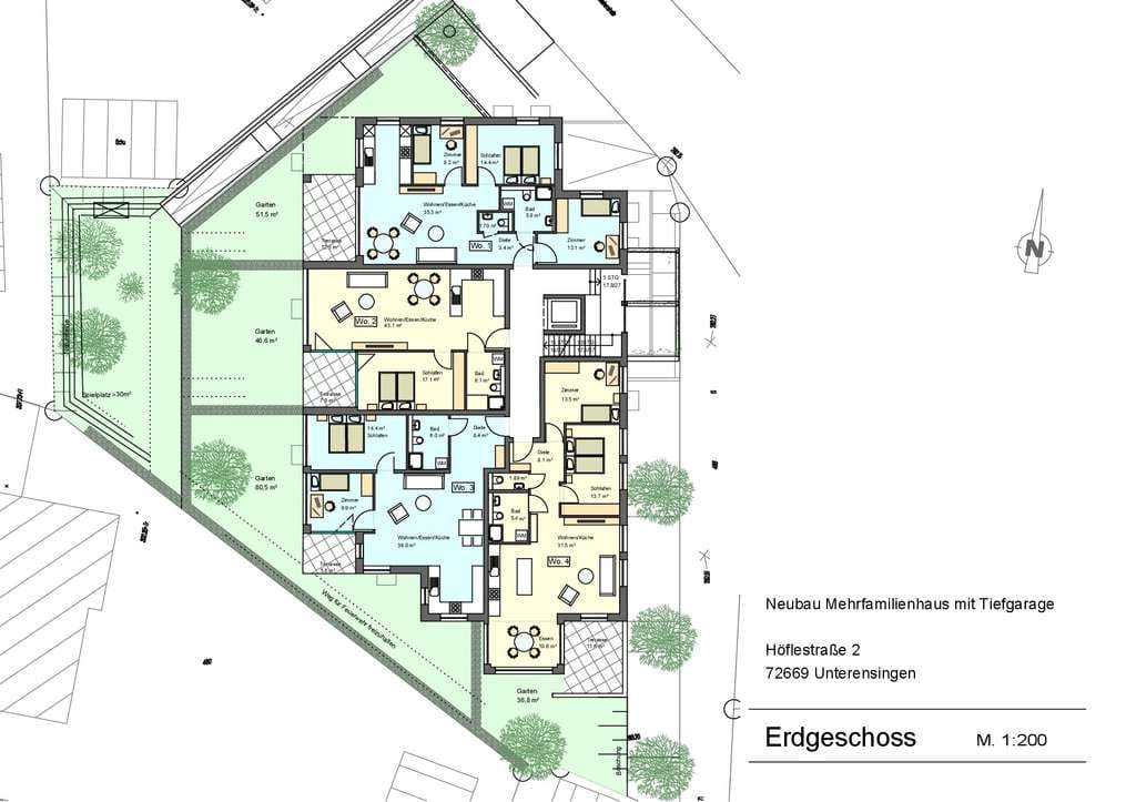 Immobilie in Unterensingen - 3-Zimmer Erdgeschoss Neubauwohnung  (Fertigstellung: Q3-2026) - Bild 1