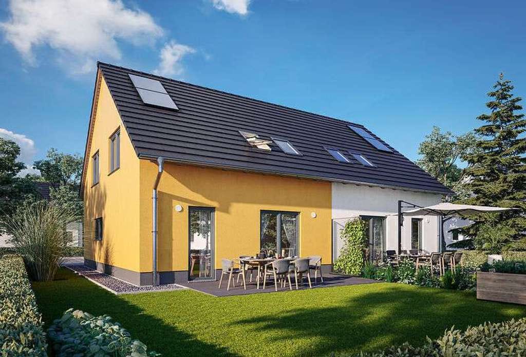 Immobilie in Steinbach am Donnersberg - Doppelhaushälfte, massiv gebaut, Preis inkl. Grundstück - Bild 0