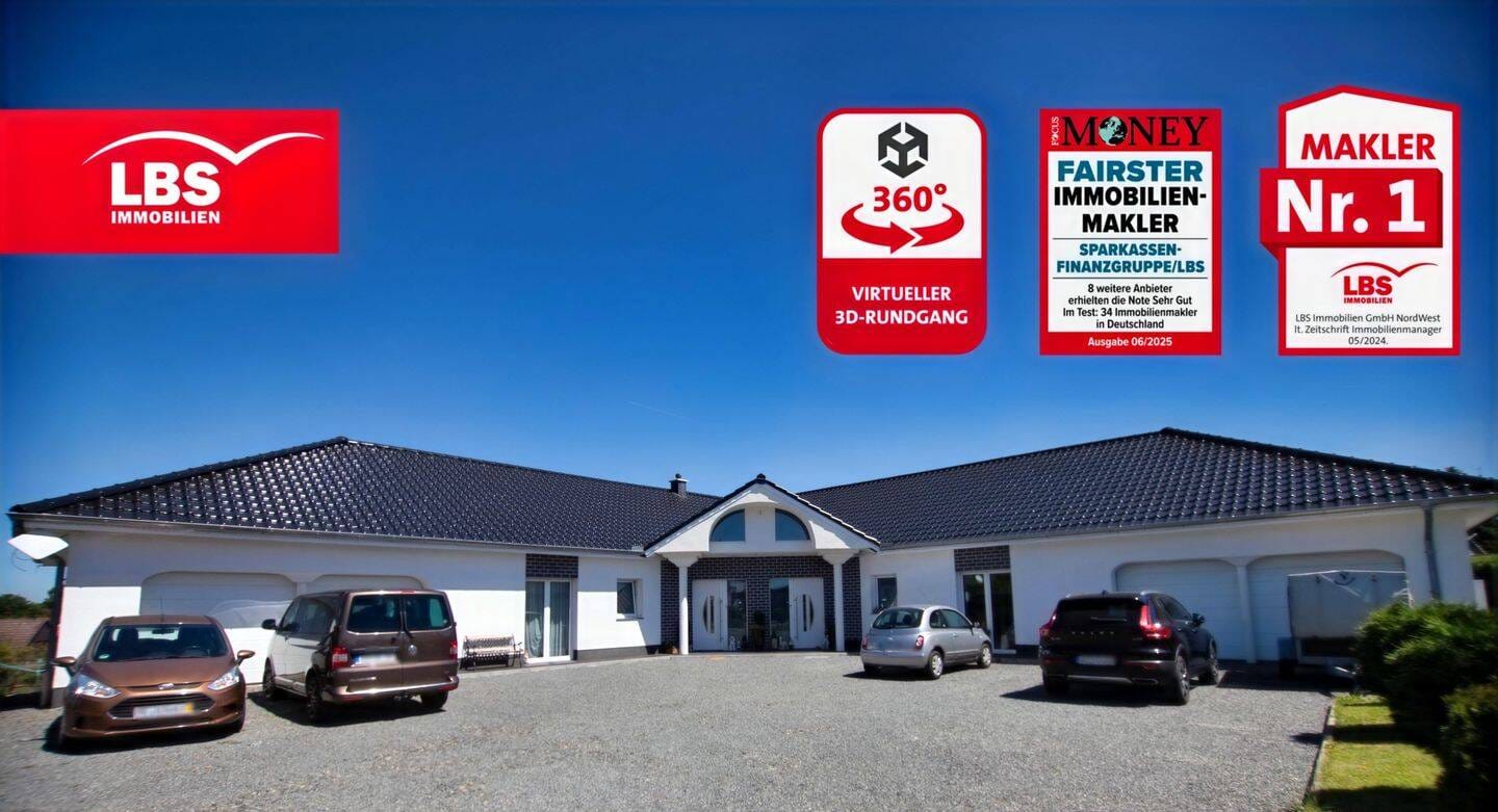 Immobilie in Lutter am Barenberge - Flexibler Premium-Bungalow mit zwei Wohneinheiten und Ausbaureserve - Bild 0
