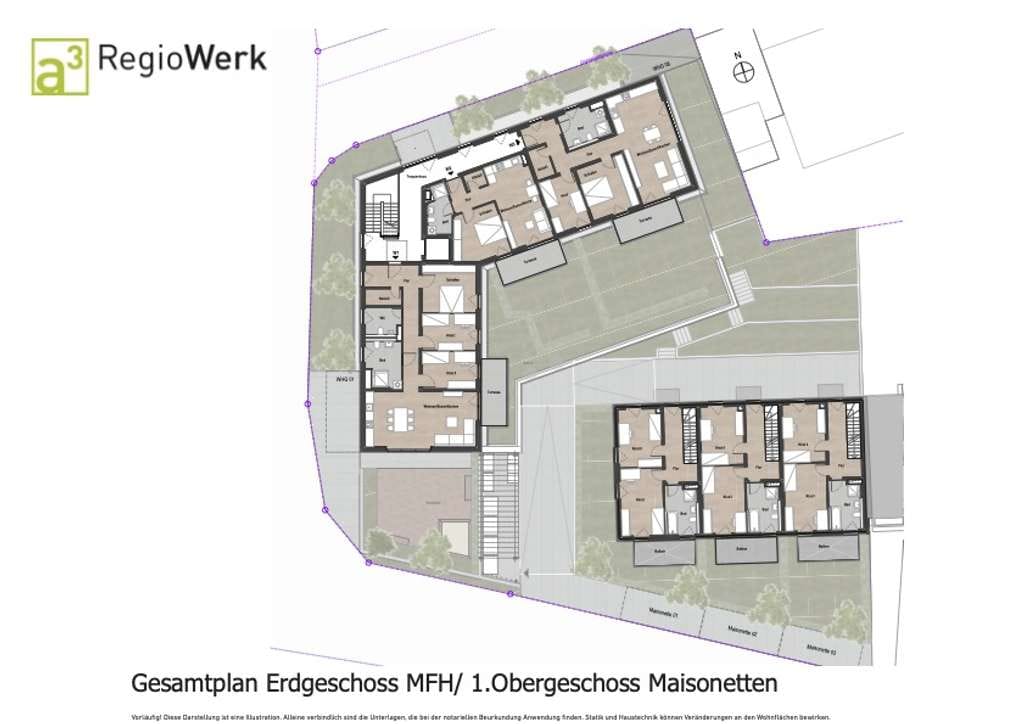 Immobilie in Binzen - Neubauprojekt in Binzen: 2-Zimmer Wohnung im 1. OG mit TG-Stellplatz in einem Mehrfamilienhaus - Bild 3
