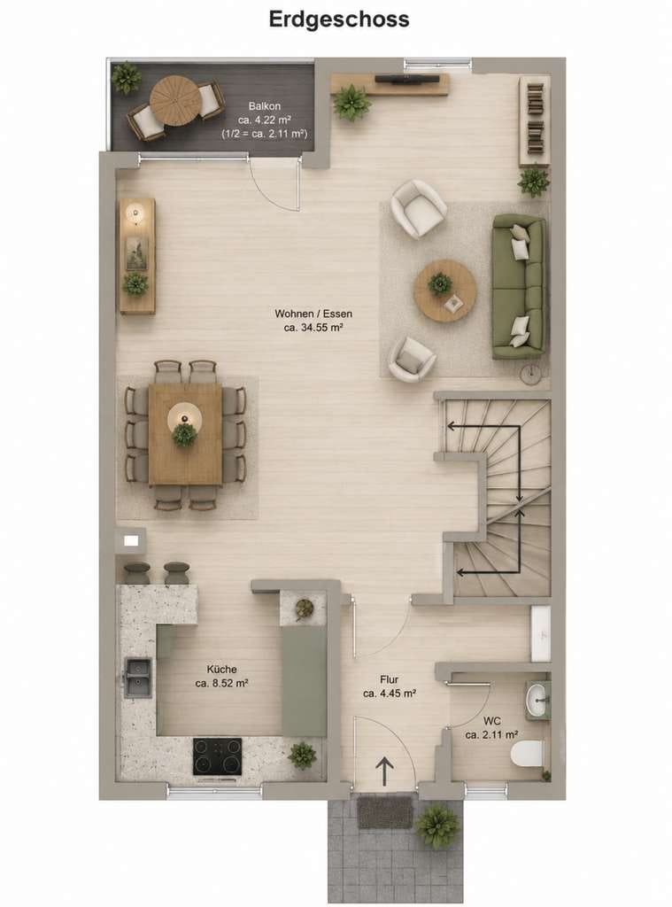 Immobilie in Mettlach - Reihenmittelhaus Raumwunder zum Energiekosten sparen - Bild 1