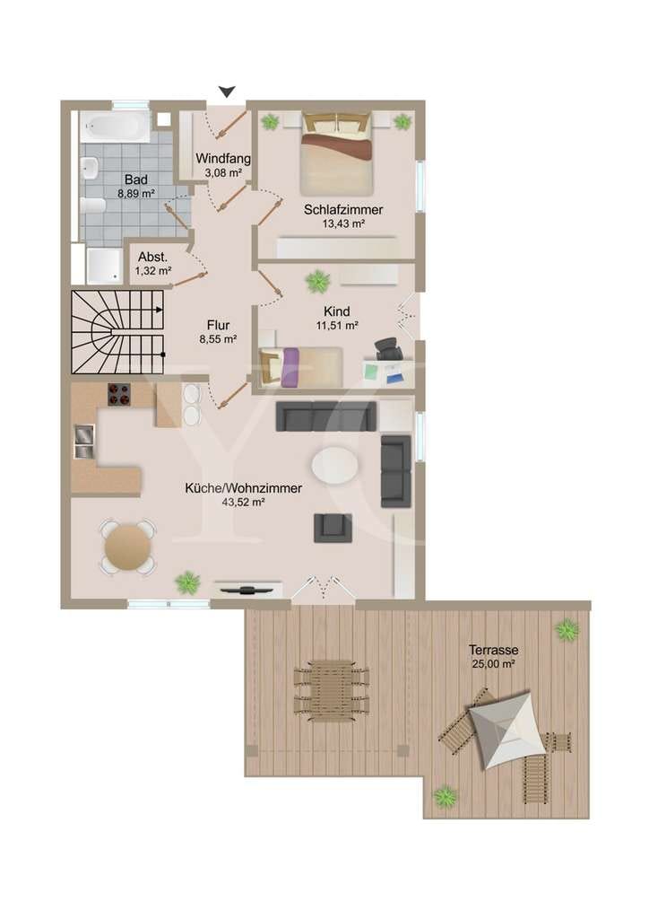 Immobilie in Egenhofen - Wohnen mit Hausgefühl: Exklusive Gartenwohnung auf zwei Ebenen – ab 649.000 € im Angebotsverfahren - Bild 1