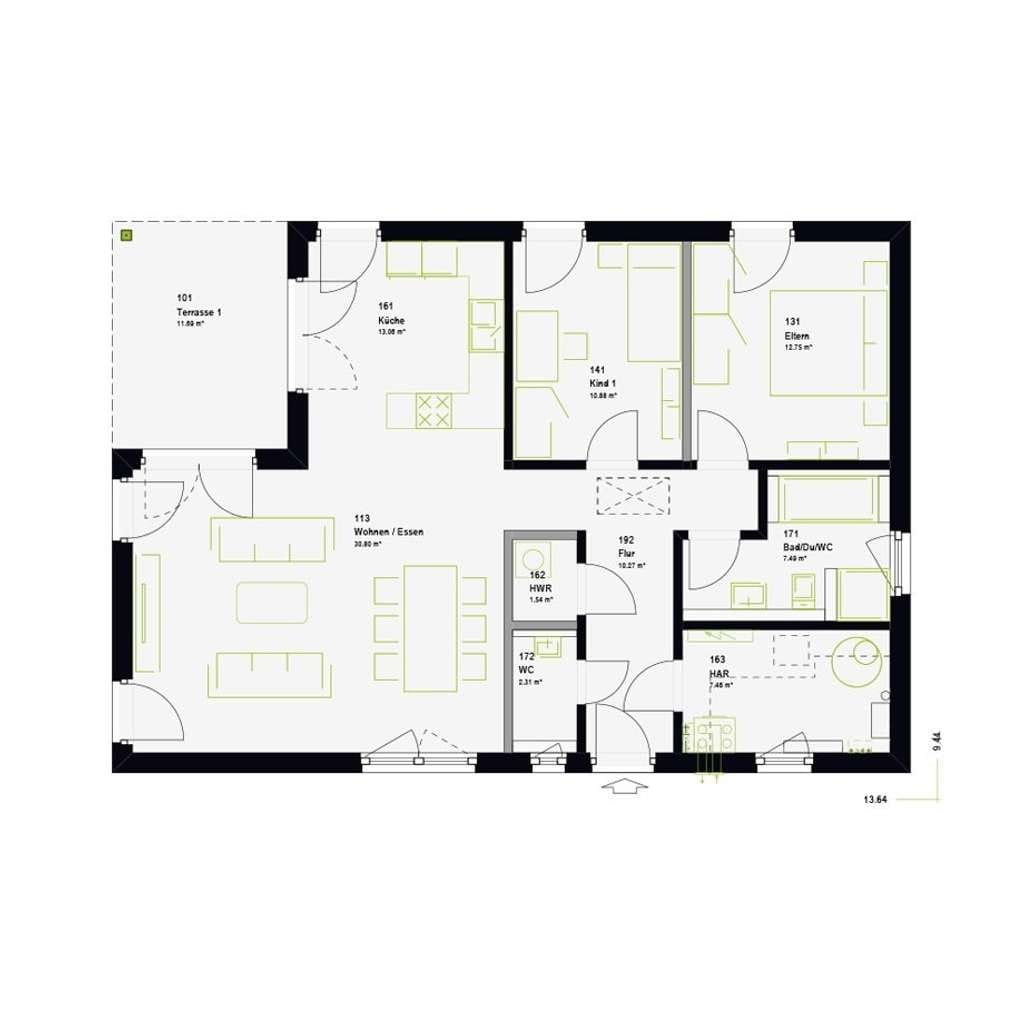 Immobilie in Grebenau - Exklusiver Bungalow mit Gartenidylle - Bild 3