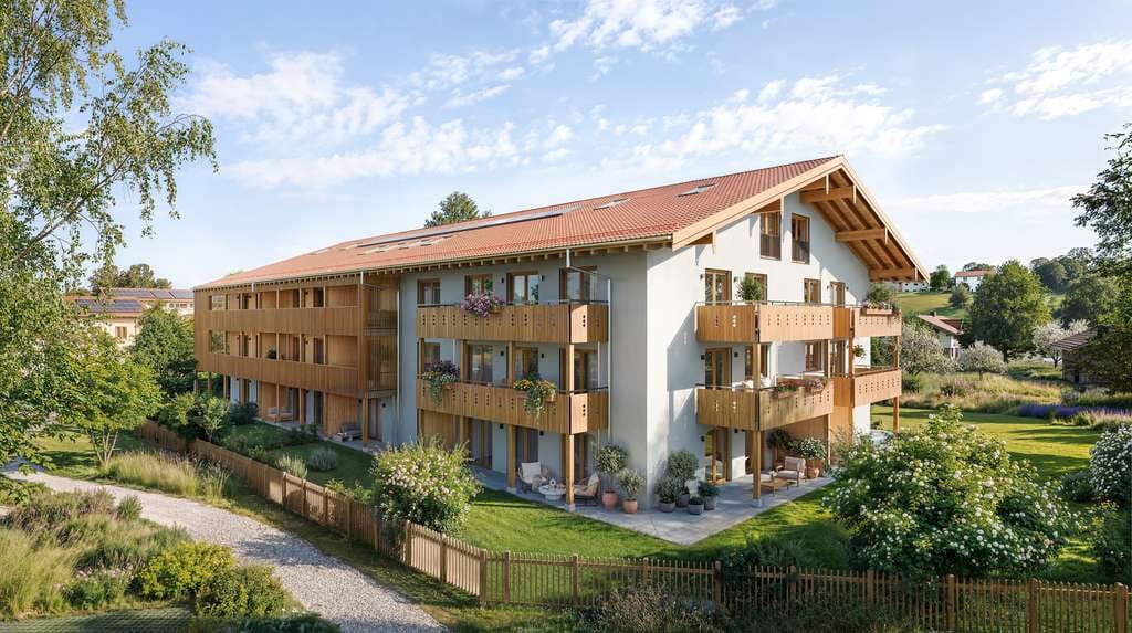 Immobilie in Amerang - Morgensonne - bester Start: 3-Zimmer-Neubauwohnung mit großem Balkon, KfW40-Förderung & QNG+ - Bild 3