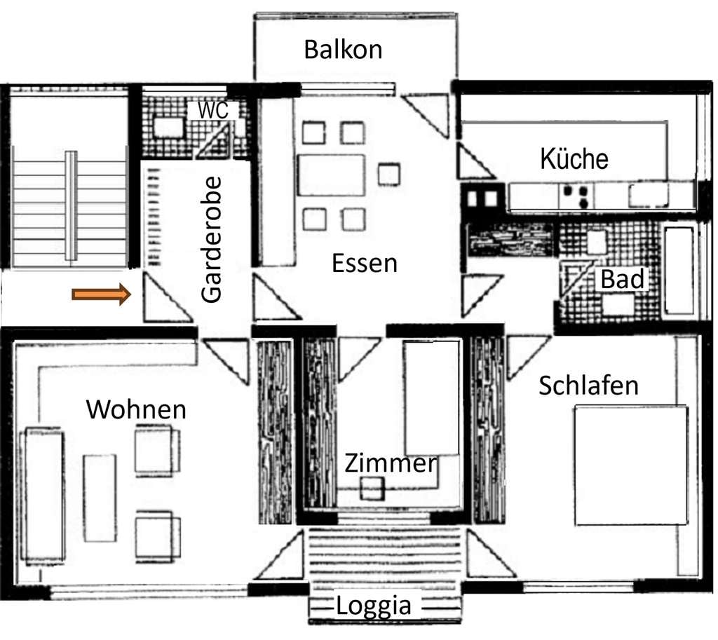 Immobilie in Benningen am Neckar - Gepflegtes 3-Familienhaus, Garage, Freisitz
 - Bild 3