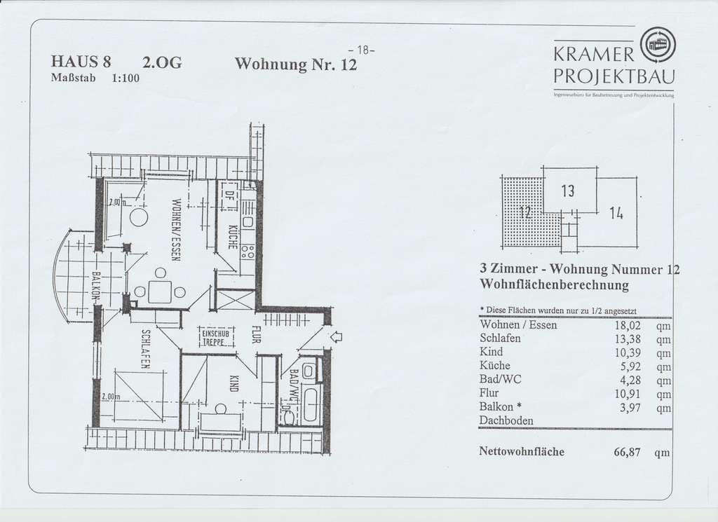 Immobilie in Frohburg - Ruhig gelegene, helle 2 Zimmer Wohnung  - Bild 4