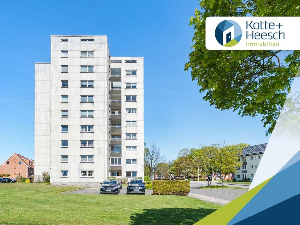 Immobilie in Rendsburg - Helle 4 Zimmer Eigentumswohnung mit sonniger Loggia, Weitblick und Fahrstuhl - Bild 0