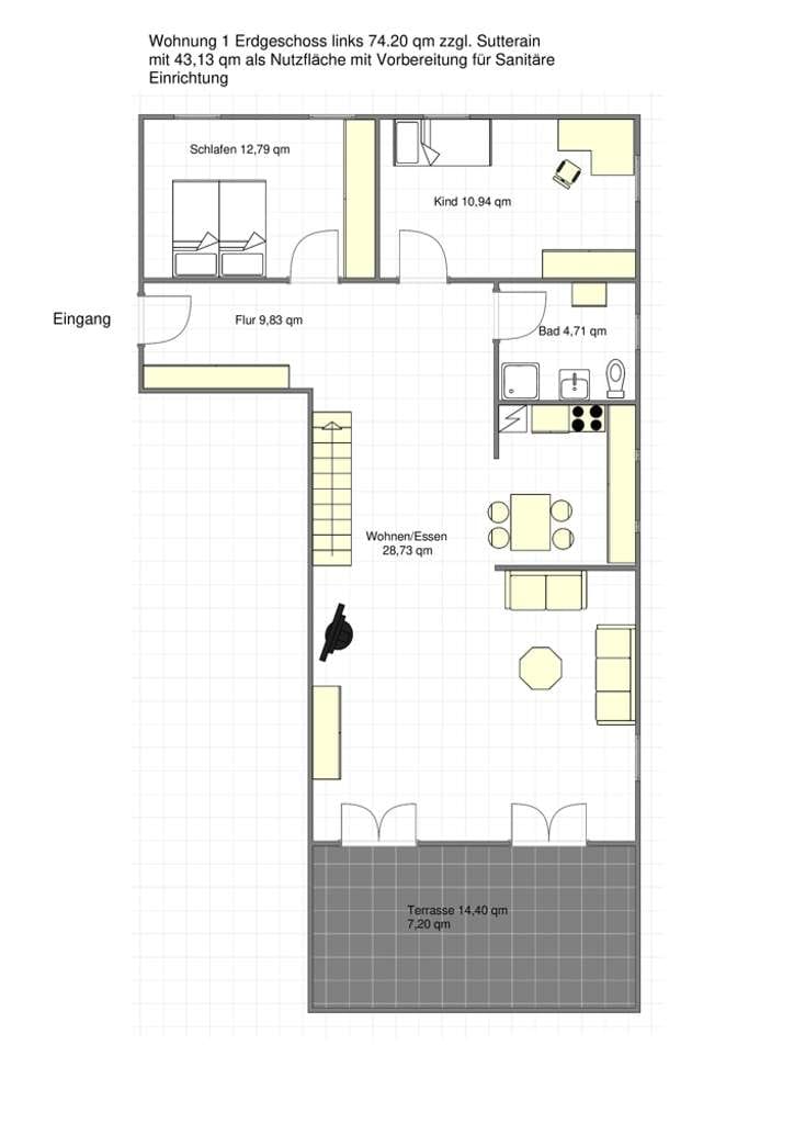 Immobilie in Wettstetten - ** Wettstetten** Zukunftssichere 5 Zimmer EG-Neubauwohnung mit Sutterain 40 qm in energieeffizienter - Bild 1