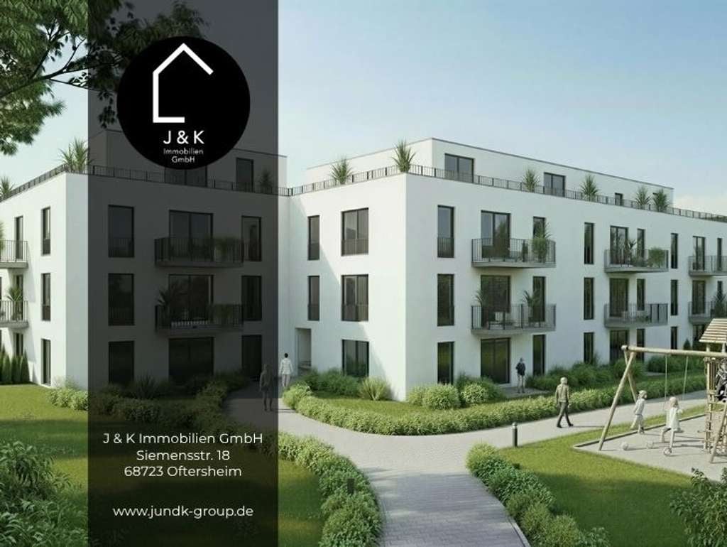 Immobilie in Plankstadt - Erstbezug! Moderne Eigentumswohnung im EG mit Terrasse + Garten I KfW 40 QNG - Bild 0