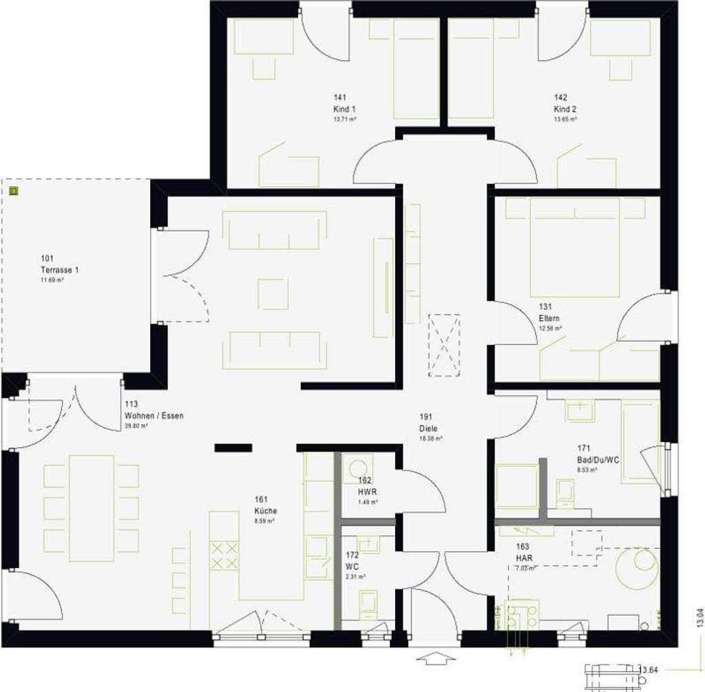 Immobilie in Warrenzin - stylischer Bungalow mit überdachter Terrasse - Grundstück vorhanden - Bild 2
