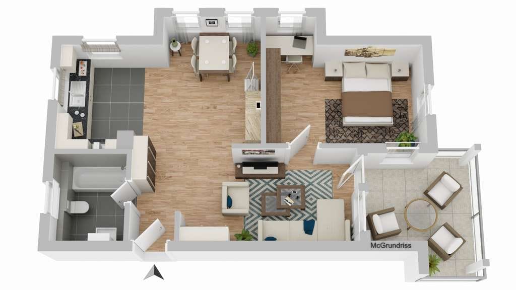 Immobilie in Asperg - Klein, fein und zentral: Perfekte 2 Zimmer mit Süd-Balkon - Bild 0