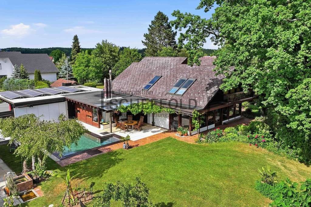 Immobilie in Warthausen - Privates Parkanwesen! Zweifamilienhaus bei Biberach mit 2 Wohneinheiten, Pool und Bauplatz optional - Bild 4