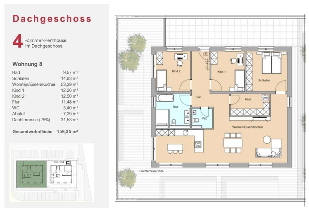 Immobilie in Frankenhardt - Penthouse mir riesiger Dachterrasse! Einheitsbrei war gestern! - Bild 2