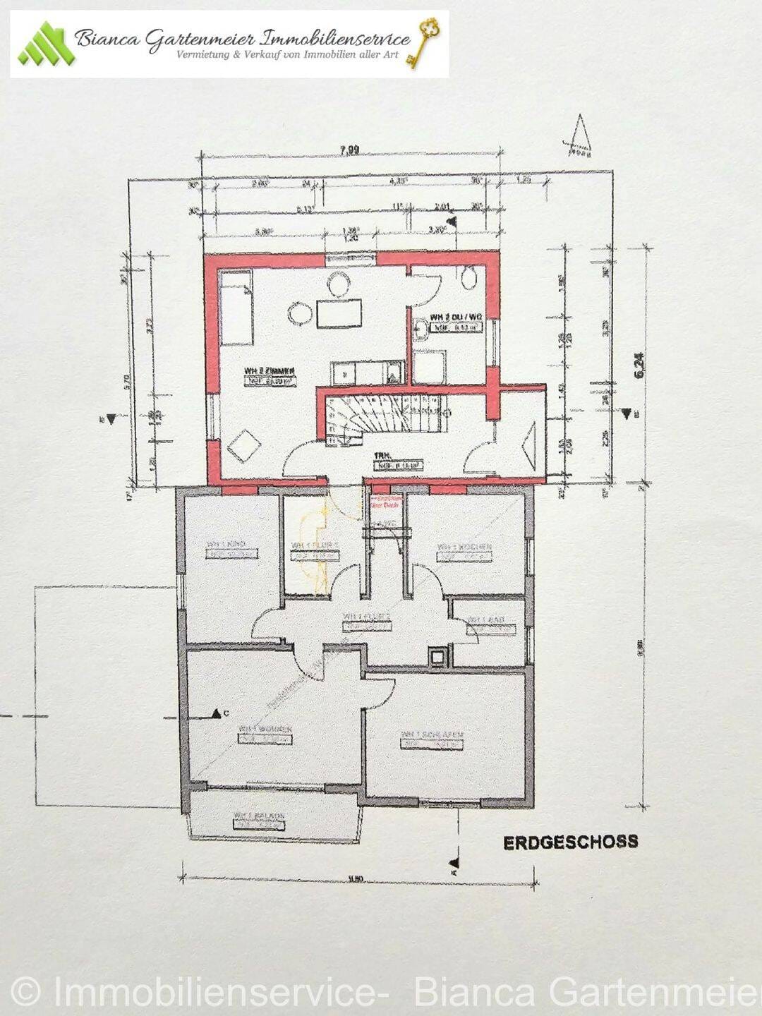 Immobilie in Aalen - Grundsaniertes 5 Fam.- Haus- 2x Garagen-  zum Ausbau vorbereitet! PREIS VB! - Bild 4