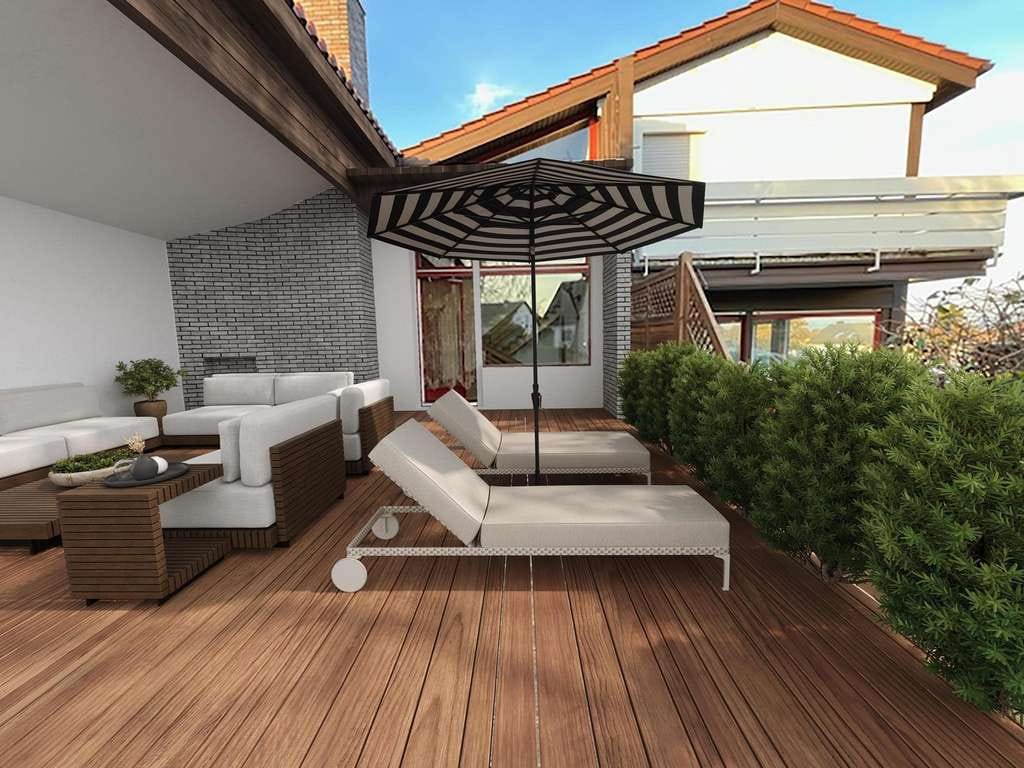 Immobilie in Karlsbad - provisionsfrei: Attraktives Einfamilienhaus mit großzügiger Holzterrasse und Aussenkamin - Bild 3