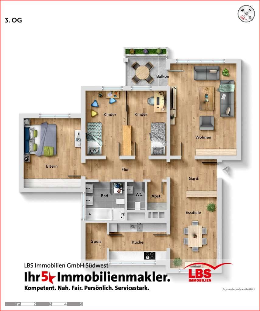 Immobilie in Hochdorf - #Wohnglück #jungeFamilien #meinHeim #überDENdächern #TraumhafterAusblick - Bild 2