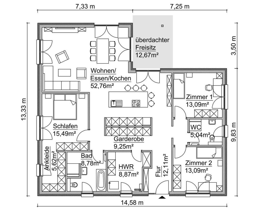 Immobilie in Groß Wüstenfelde - A+ EFH inkl. ca. 1.700 qm Grundstück in 17168 Groß Wüstenfelde OT Matgendorf - Bild 1